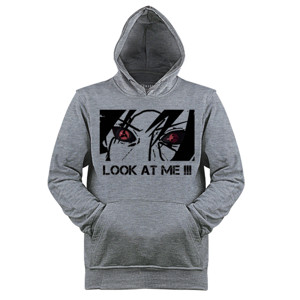 Jaket Hoodie Uchiha Sasuke Sheringan Look at me !!!