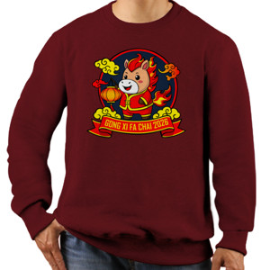 Jaket Sweater Cute Fire Horse Lunar New Year