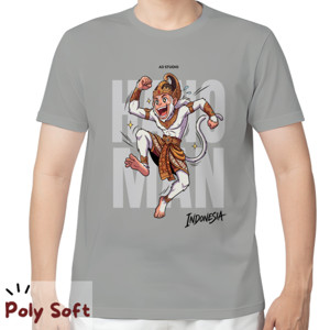 Kaos Kaos Hanoman Poly Soft Grey Indonesia