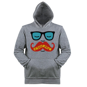 Jaket Hoodie Brooklyn moustache