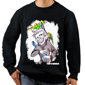 Jaket Sweater i love budgies