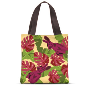 Tas Tote Fullprint tote bag- rabbit pattern