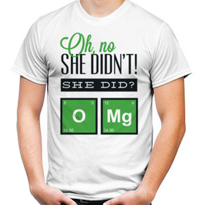 Kaos OMG Tipografi Kimia