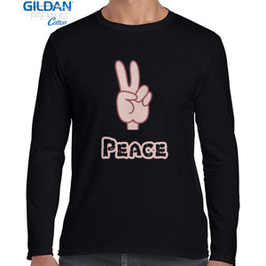 Kaos Kaos Pria Peace Tangan Komik