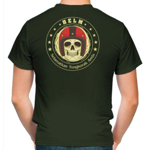 Kaos Kaos Motor Desain Tengkorak helm Retro