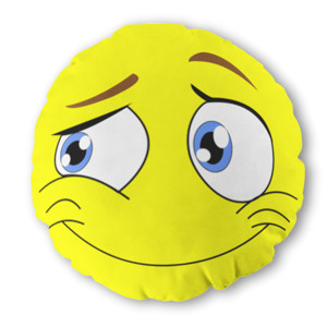 Bantal Bulat Senyum Maksa