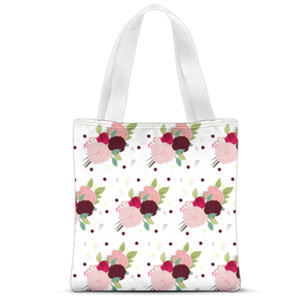 Tas Tote Fullprint Bunga