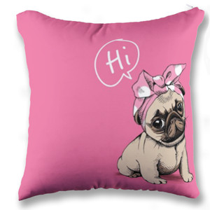 Bantal Say Hi For Me Pug Pillow