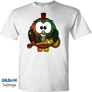 Kaos Cute Owl Guitarist - Kaos Gitaris Burung Hantu