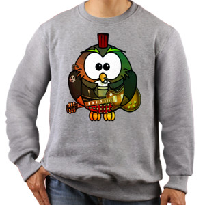 Jaket Sweater Cute Owl Guitarist - Kaos Gitaris Burung Hantu
