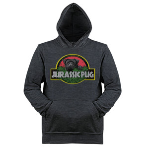 Jaket Hoodie Jurassic Pug Funny Parody Urban Swag 
