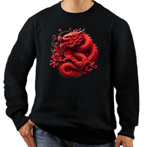 Jaket Sweater red dragon