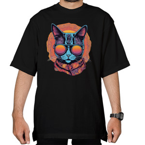 Kaos Oversize kucing retro
