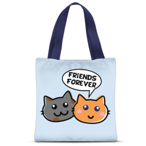 Tas Tote Fullprint cats 01