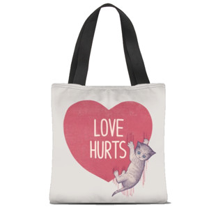 Tas Tote Fullprint Love hurts