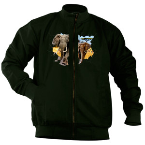 Jaket Bomber Gajah 3D Wall