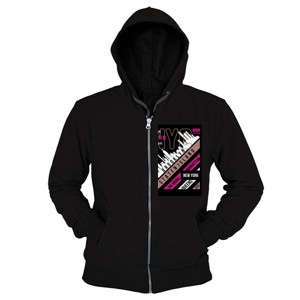 Hoodie Zipper Brooklyn Staten Island Pink