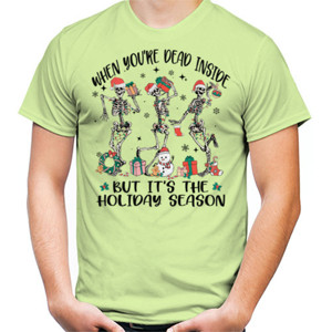 Kaos Tengkorak Christmas Dead Inside Holiday Seeason
