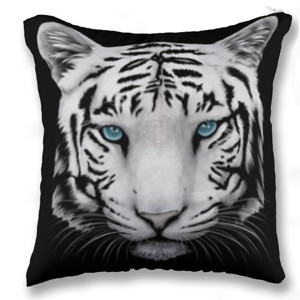 Bantal full print white tiger 