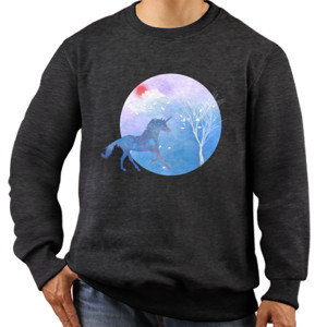 Jaket Sweater Moon Unicorn Sweater