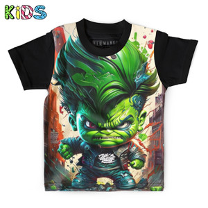 Kaos Anak Full-Print Avenger Kid Hulk