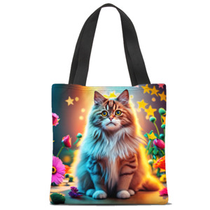 Tas Tote Fullprint Tas Tote Fullprint - Kucing Maine Coon 04
