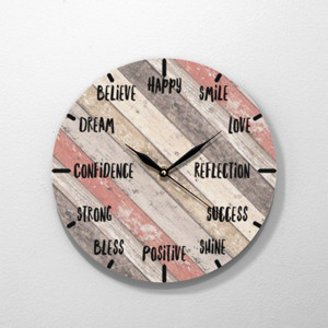 Jam Dinding jam dinding vintage positive words