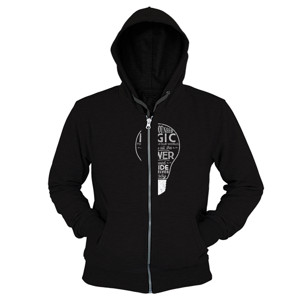 Hoodie Zipper Lumos we do not need magic black tee