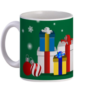 Mug christmas gift & snowflakes mug