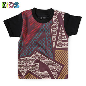 Kaos Anak Full-Print kaos fullprint Tribal seamless pattern