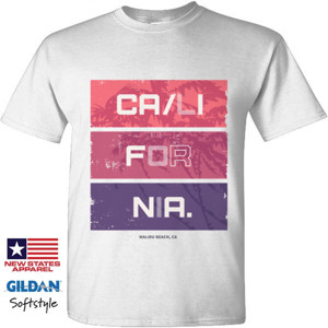 Kaos Kaos Desain Calivornia 3 - Gildan Soft Style
