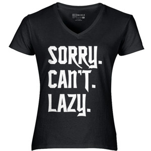 Kaos Sorry. Can't. Lazy - Funny Shirt-Lazy Shirt