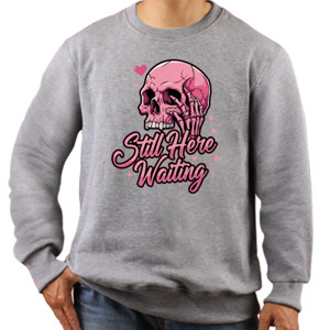 Jaket Sweater Desain Kaos Dark Love Tengkorak Pink Estetik