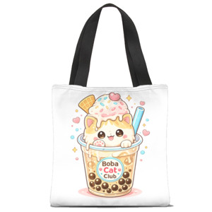 Tas Tote Fullprint KAWAII ICE CREAM BOBA 