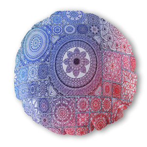 Bantal Bulat Batik Floral Light