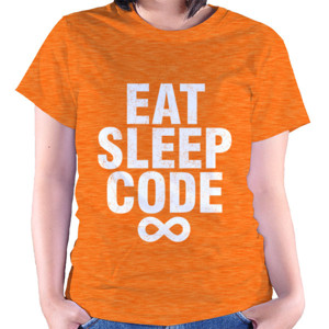 Kaos eat sleep code (dark tees)