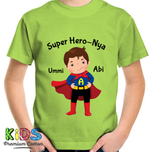 Kaos Baju Kaos Anak Super Hero Abi & Ummi