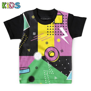 Kaos Anak Full-Print Baju Kaos Anak Distro GEOMETRIK
