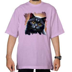 Kaos Oversize Siapa bilang kucing hitam seram? 