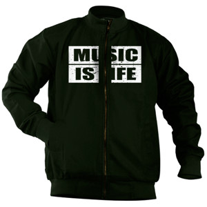 Jaket Bomber Music is Life