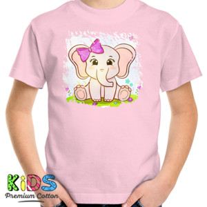 Kaos Kaos Pink Cute Elephant Anak Perempuan - Keren Boo