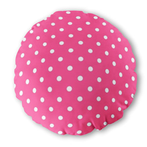 Bantal Bulat Polkadot Pink