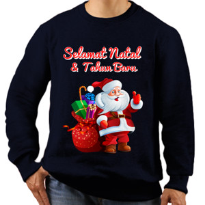 Jaket Sweater Selamat Natal Dan Tahun Baru