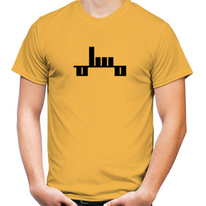 Kaos Muslim Straight Solid Black-YellowGold