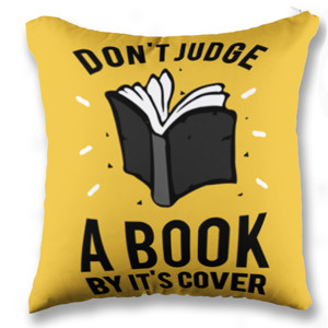 Bantal DONT JUDGE BY BOOK COVER