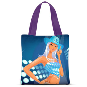 Tas Tote Fullprint BLUEISH GIRL