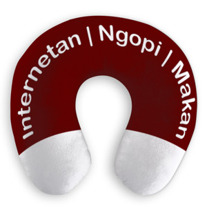 Bantal Leher Internetan ngopi makan