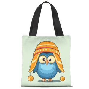 Tas Tote Fullprint Burung hantu yang lucu