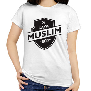 Kaos Saya Muslim 100%