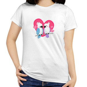 Kaos Kaos Wanita Cute Animal Couple 02